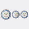 Lisa Corti Set Of 3 Sariska Plataes In Blue