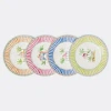 Lisa Corti Set Of 4 Sariska Dessert Plates In Multicolor