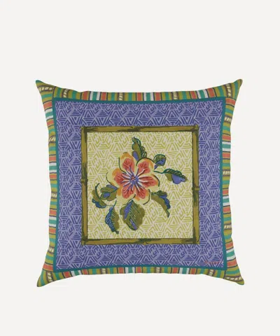 Lisa Corti The Oriental Garden Square Cushion In Multi
