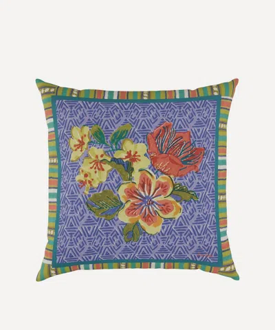 Lisa Corti The Oriental Garden Square Cushion In Multi