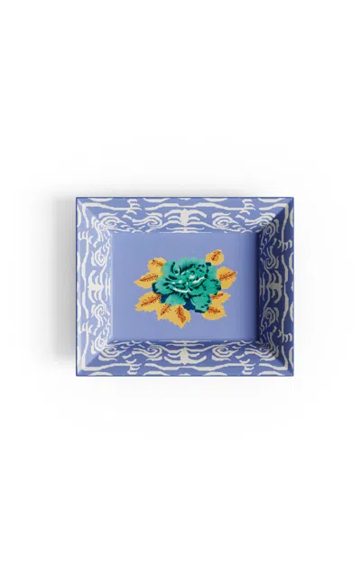 Lisa Corti - Vide Poche 19;5x15;5 Porcelain Indian Tiger Pervinch 19;5x15;5 - Multi In Blue
