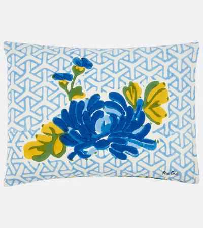 Lisa Corti Vienna Rectangular Cotton Cushion In Multicoloured