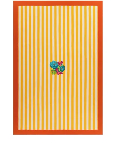 Lisa Corti X La Veste Nizam Stripes Tablecloth (180cm X 270cm) In Yellow