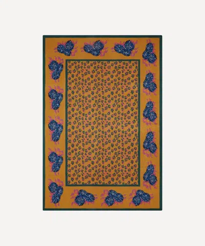 Lisa Corti X Saved Ny Leopard Gold Plaid Cashmere Throw