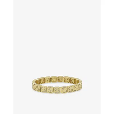 Lisa Gozlan Womens  The Zodiac Cancer 18ct Yellow Gold-plated Brass And Cubic Zirconia Bracelet