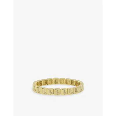 Lisa Gozlan Womens  The Zodiac Capricorn 18ct Yellow Gold-plated Brass And Cubic Zirconia Bracelet