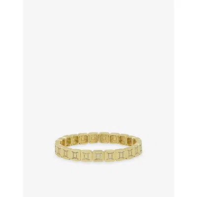 Lisa Gozlan Womens  The Zodiac Gemini 18ct Yellow Gold-plated Brass And Cubic Zirconia Bracelet