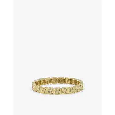 Lisa Gozlan Womens  The Zodiac Leo 18ct Yellow Gold-plated Brass And Cubic Zirconia Bracelet