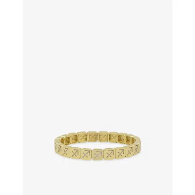 Lisa Gozlan Womens  The Zodiac Sagittarius 18ct Yellow Gold-plated Brass And Cubic Zirconia Bracelet