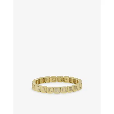 Lisa Gozlan Womens  The Zodiac Scorpio 18ct Yellow Gold-plated Brass And Cubic Zirconia Bracelet