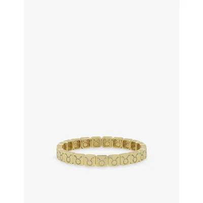 Lisa Gozlan Womens  The Zodiac Taurus 18ct Yellow Gold-plated Brass And Cubic Zirconia Bracelet