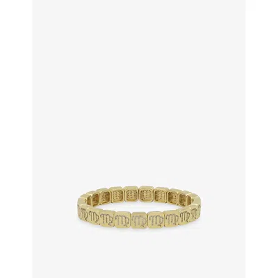 Lisa Gozlan Womens  The Zodiac Virgo 18ct Yellow Gold-plated Brass And Cubic Zirconia Bracelet