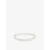 Lisa Gozlan Womens Mini Heart Jewel Mixer Silver-plated Brass And Cubic Zirconia Ring In Silver