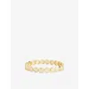 Lisa Gozlan Womens  The Bezel Happy Face 18ct Yellow Gold-plated Brass And Cubic Zirconia Bracelet