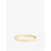 Lisa Gozlan Womens  The Mini Classic Happy Face 18ct Yellow Gold-plated Brass Bracelet In Gold