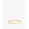 Lisa Gozlan Womens  The Mini Gemstone The Happy Face 18ct Yellow Gold-plated Brass And Cubic Zirconia