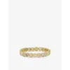 Lisa Gozlan Womens Yellow Gold / Pink The Adore 18ct Yellow Gold Plated Brass And Cubic Zirconia Bracelet