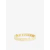 Lisa Gozlan Womens  The Dice 18ct Yellow Gold-plated Brass And Cubic Zirconia Bracelet