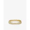 Lisa Gozlan Womens Yellow Gold / White The Pavé The Happy Face 18ct Yellow Gold Plated Brass And Cubic Zirconia 