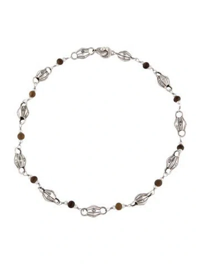 Pre-owned Lisa Jenks 14k Pearl & Nut Station Necklace, 17" In Multi