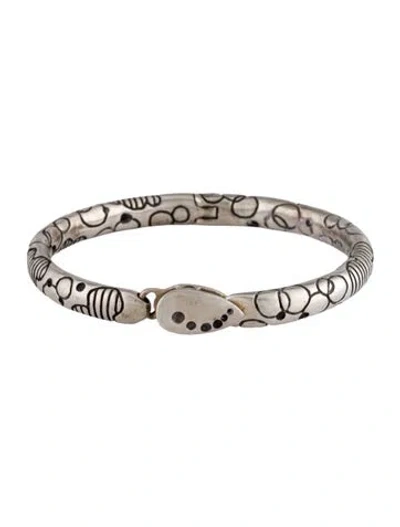Pre-owned Lisa Jenks Bangle Bracelet, 6.5" In Multi