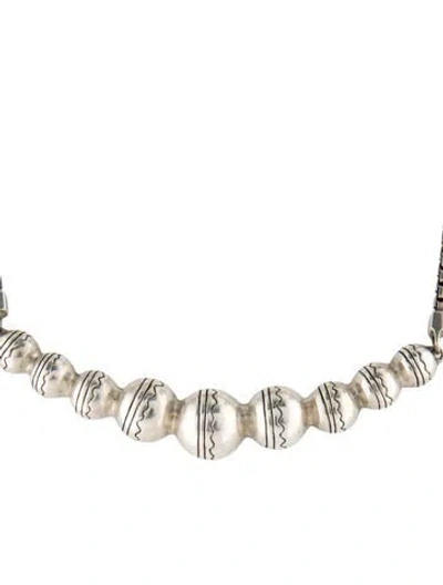 Pre-owned Lisa Jenks Collar Pendant Necklace, 17" In Multi