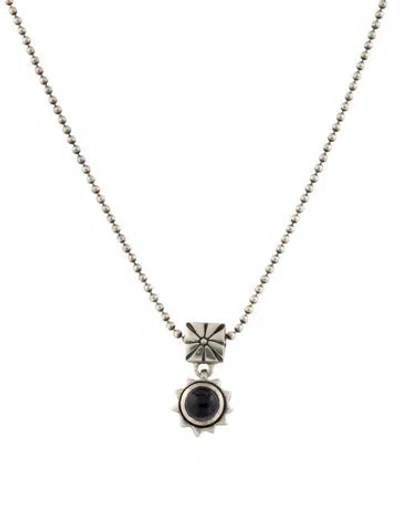 Pre-owned Lisa Jenks Glass Bead Chain Pendant Necklace, 18" In Multi
