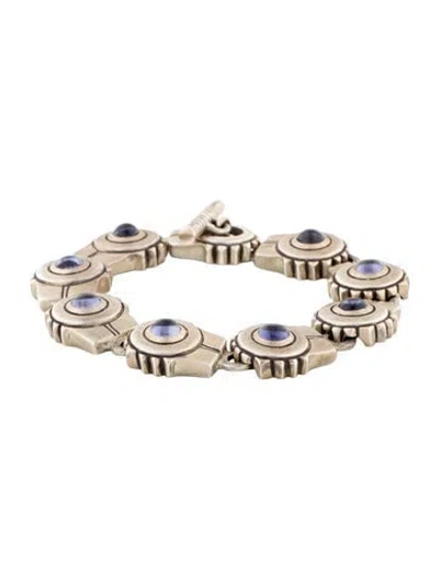 Pre-owned Lisa Jenks Iolite Link Bracelet, 6.25" In Multi
