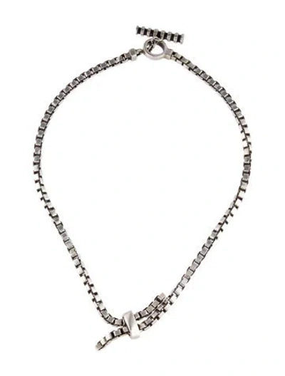 Pre-owned Lisa Jenks Knot Chain Necklace, 16" In Multi