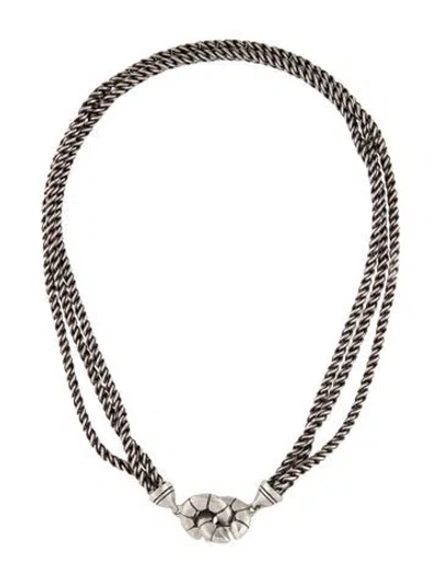 Pre-owned Lisa Jenks Multi-strand Chain Necklace, 16.5"