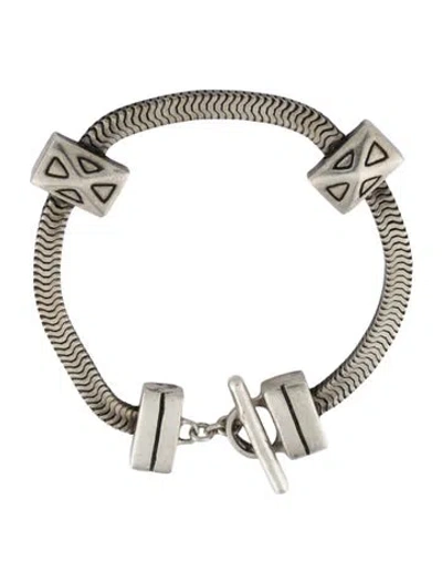 Pre-owned Lisa Jenks Station Bracelet, 6.75" In Multi