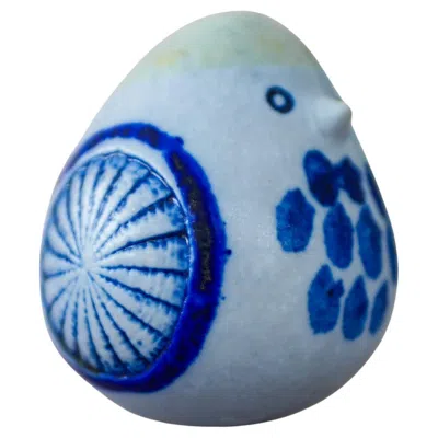 Pre-owned Lisa Larson Bird Figurine, A Rare Studio Production For Gustavsberg, Sweden. In Blue