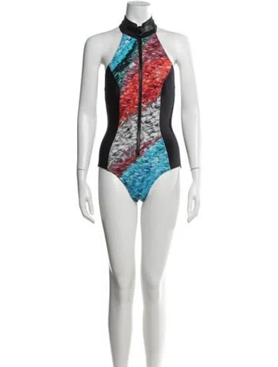 Pre-owned Lisa Maree Printed One-piece In Multi