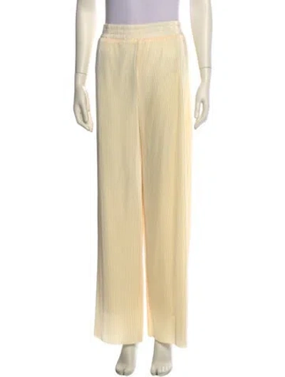 Pre-owned Lisa Maree Striped Wide Leg Pants In Yellow