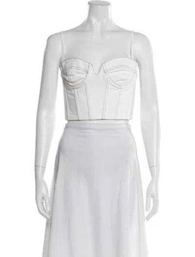 Pre-owned Lisa Maree V-neck Sleeveless Crop Top W/ Tags In Neutral