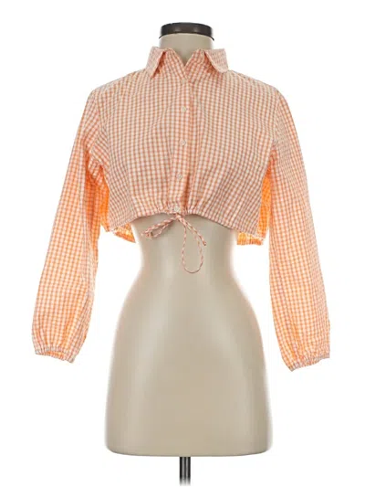 Pre-owned Lisa Marie Fernandez 3/4 Sleeve Blouse In Orange