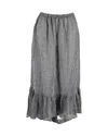 Lisa Marie Fernandez Asymmetric Midi Skirt In Grey Linen In Grey