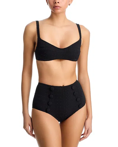 Lisa Marie Fernandez Balconette & High Waist Bikini Set In Black