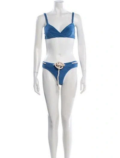 Pre-owned Lisa Marie Fernandez Bikini In Blue
