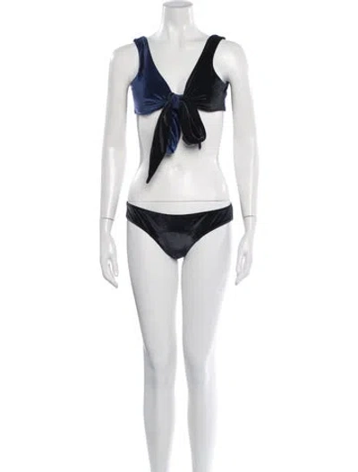 Pre-owned Lisa Marie Fernandez Bikini In Blue/orange