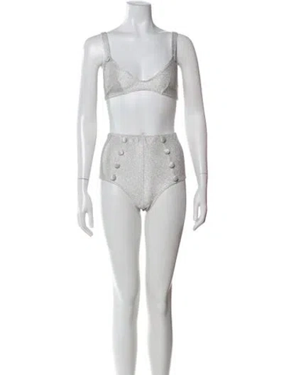 Pre-owned Lisa Marie Fernandez Bikini In Silver