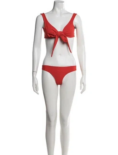 Pre-owned Lisa Marie Fernandez Bikini W/ Tags In Red