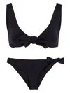 Lisa Marie Fernandez Bow-detail Bikini Set In Black