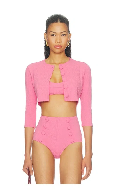Lisa Marie Fernandez Cardigan In Pink