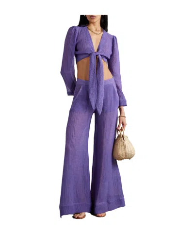 Lisa Marie Fernandez Chiffon Short Shirt In Yellow