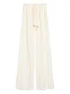Lisa Marie Fernandez Drawstring Wide Leg Trousers In Neutral