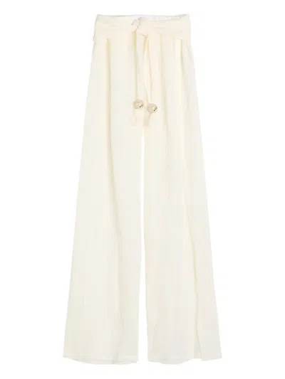 LISA MARIE FERNANDEZ DRAWSTRING WIDE LEG TROUSERS