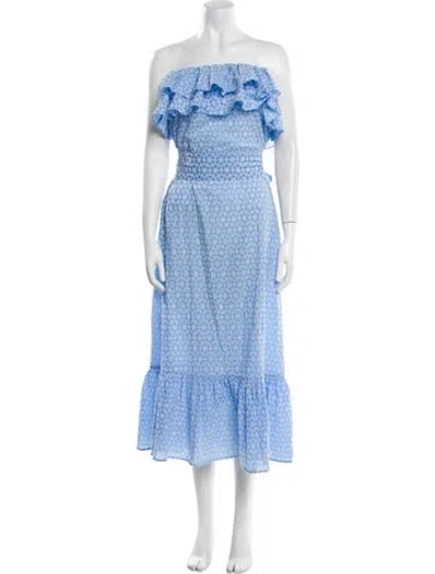 Pre-owned Lisa Marie Fernandez Floral Print Midi Length Dress In Multi