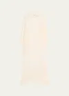 Lisa Marie Fernandez Hooded Belted Linen-gauze Robe In Wsg White Sorrent