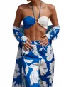 Lisa Marie Fernandez Height Of Horizon Bandeau Top In Blue/ White In Multi